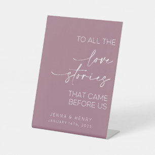 Signe De Table À Toutes Les Histoires D'Amour Qui Nous Sont Venue