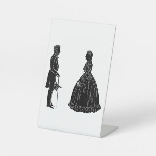 Signe De Table abraham lincoln mary todd lincoln silhouette
