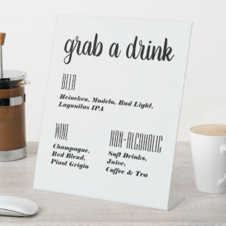 Signe De Table Accéder à une barre de boisson