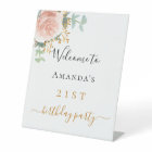 Accueil eucalyptus rose pâle à l'anniversaire