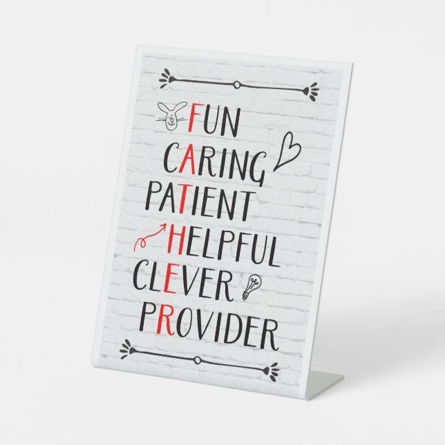 Signe De Table Acrostique fête des pères (Recto)