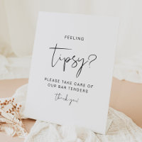 ADELLA Moderne Sentiment Tipsy Sign, Tip Bartender