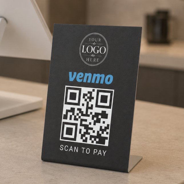 Signe De Table Affichage de paiement Venmo à scanner (Créateur téléchargé)