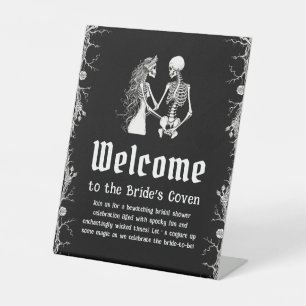Signe De Table Affiche de bienvenue de Fête des mariées d'Hallowe
