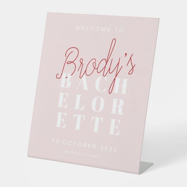 Signe De Table Affiche de bienvenue de la fête de Bachelorette -  (Recto)