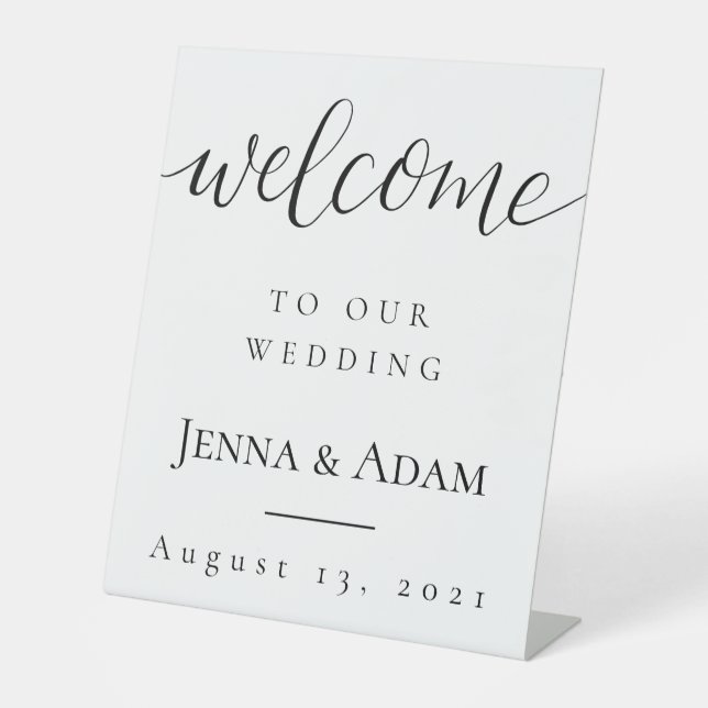 Signe De Table Affiche de bienvenue mariage (Recto)