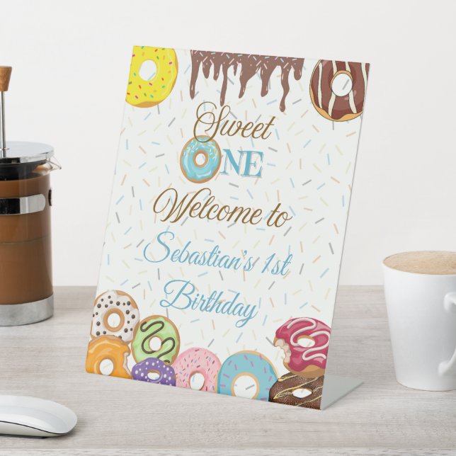 Signe De Table Affiche de bienvenue personnalisée Sweet One First (In SItu)