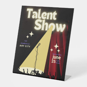 Signe De Table Affiche de spectacle de talents, Affiche de specta