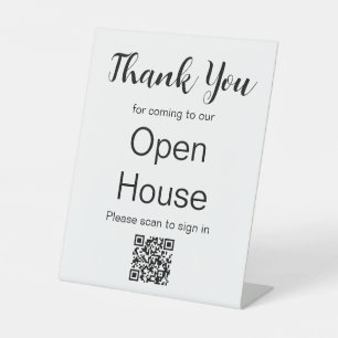 Signe De Table Agent immobilier Open House Code QR Connexion