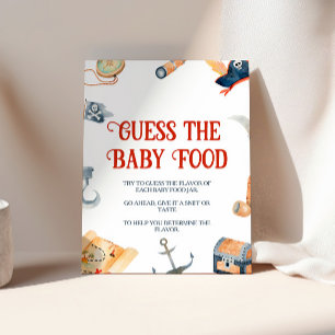 Signe De Table Ahoy C'est un garçon Baby shower Guess La nourritu