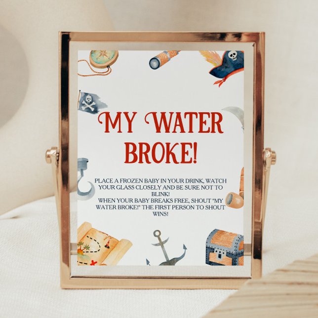 Signe De Table Ahoy C'est un garçon Baby shower My Water Broke (Créateur téléchargé)