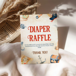 Signe De Table Ahoy C'est un petit Baby shower Déchets Raffle