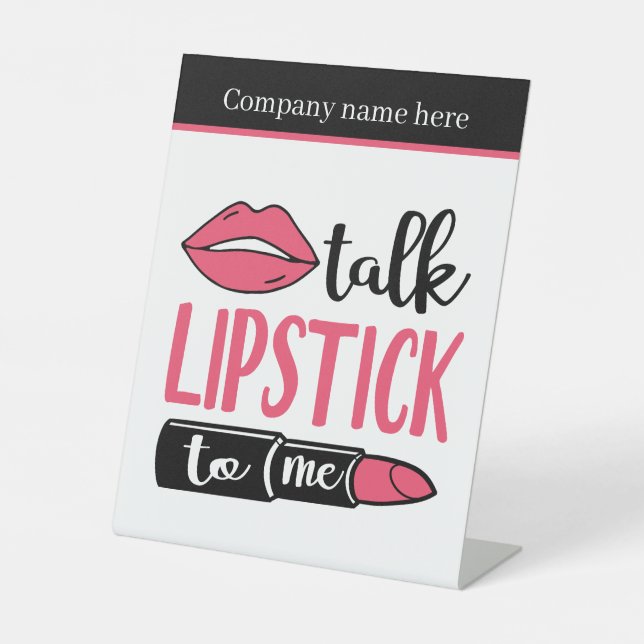 Signe De Table Ajouter mignon artiste maquillage de nom de sociét (Recto)