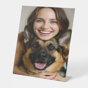 Signe De Table Ajouter une photo de berger allemand Personnaliser