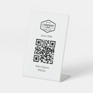 Signe De Table Ajouter votre code QR et votre logo professionnel