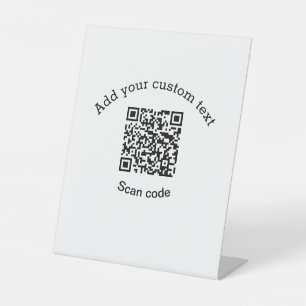 Signe De Table Ajouter votre entreprise de code QR d'analyse de t