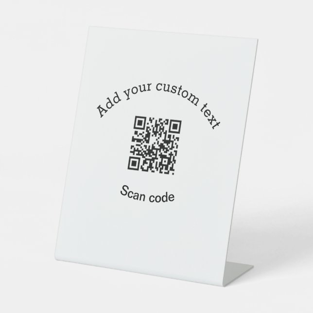 Signe De Table Ajouter votre entreprise de code QR d'analyse de t (Recto)