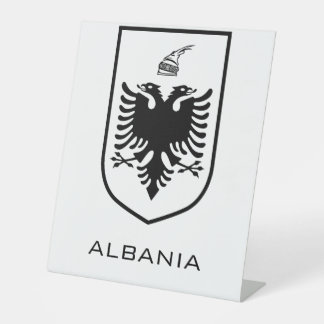 Signe De Table Albanian National Coat of Arms Heritage Ink