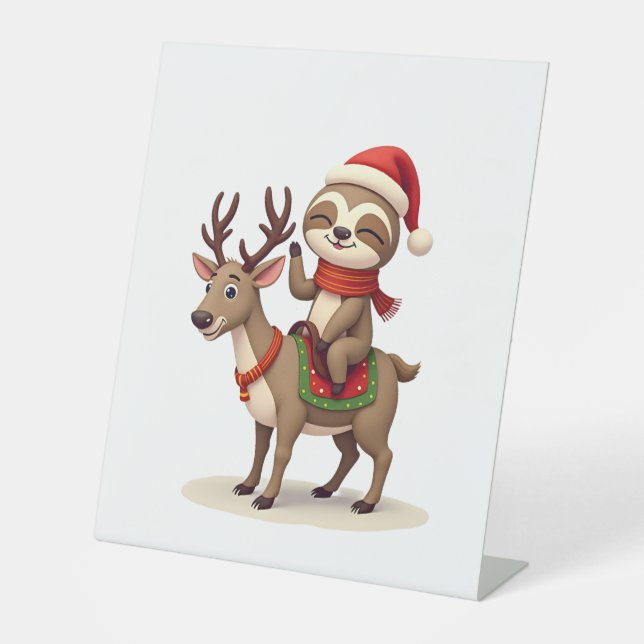 Signe De Table Alpaca Sloth Christmas (1) (Recto)