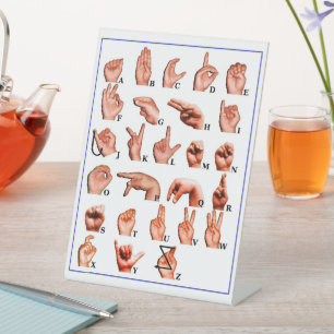 Signe De Table American Language Alphabet Board, Learn ASL