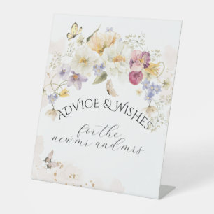 Signe De Table Amour en fleur Fleur sauvage Rustic Bridal Game Wi