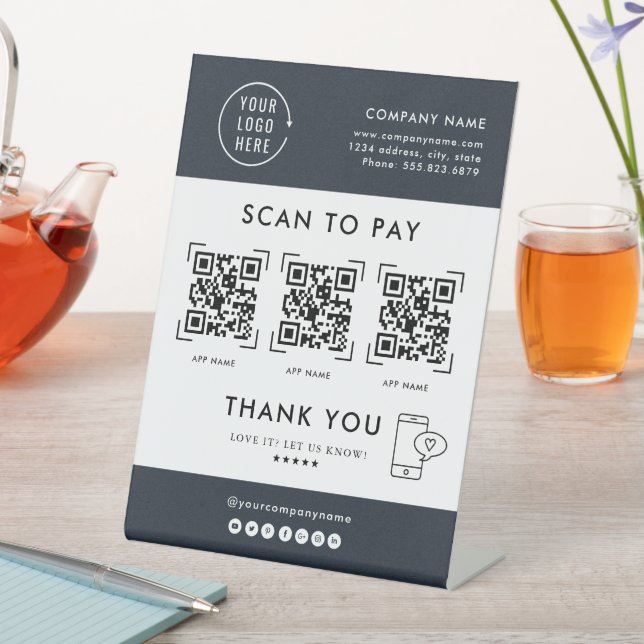 Signe De Table Analyser le code QR pour payer | Logo professionne (In SItu)