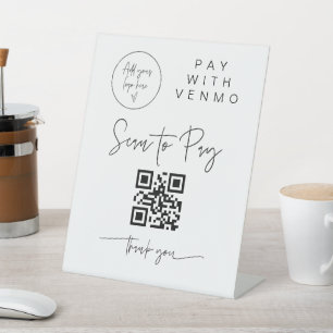 Signe De Table Analyser le code QR Signer barre de Mariage Valet