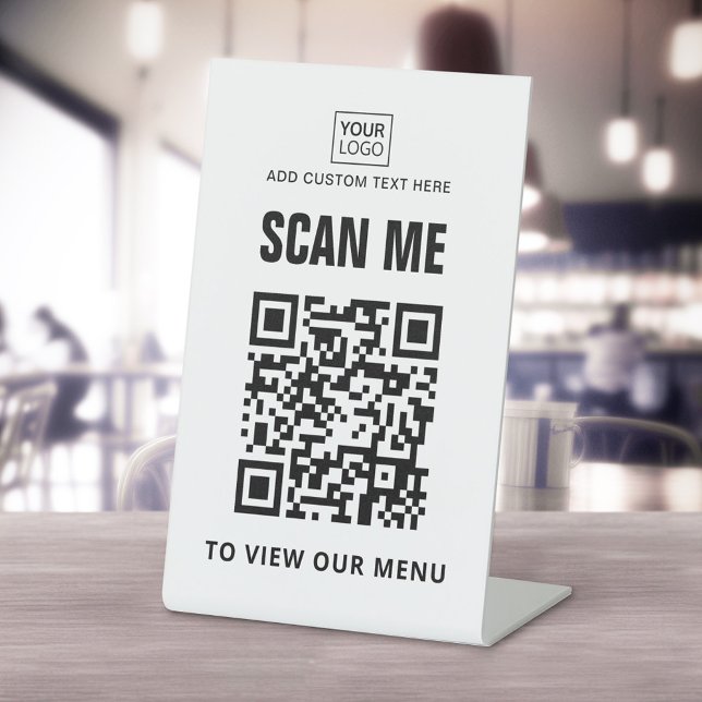 Signe De Table Analyser pour afficher le menu logo personnalisé c (Créateur téléchargé)