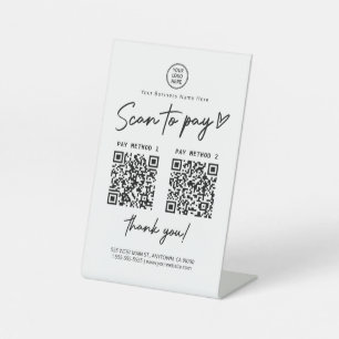 Signe De Table Analyser pour payer le code Qr Liens de paiement S