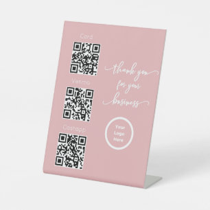 Signe De Table Analyser pour payer QR Code Connexion sans contact