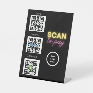 Signe De Table Analyser pour payer QR Code Connexion sans contact