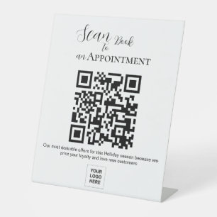 Signe De Table Analyser pour réserver un rendez-vous Code QR Sign