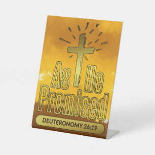 Signe De Table Ancien Testament Comme Il A Promis Deutéronome 26: