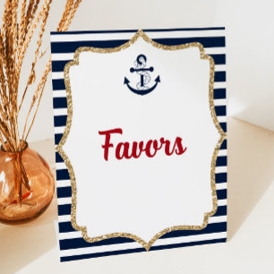 Signe De Table Ancre nautique Ahoy Cadeaux Faveurs Table Party Si