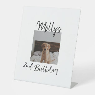 Signe De Table Animateur chien chat animal photo moderne simple