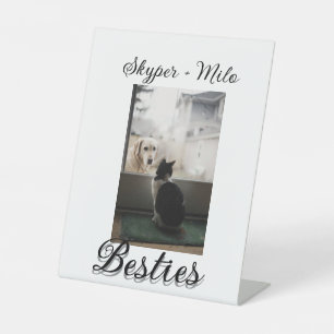Signe De Table Animaux de compagnie amis besties ajouter nom anim