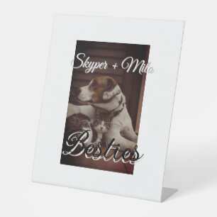 Signe De Table Animaux de compagnie amis besties ajouter nom anim
