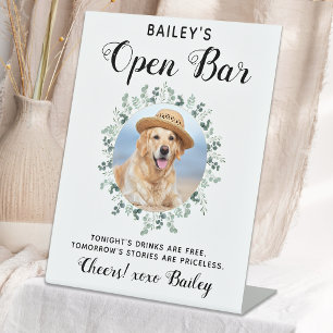 Signe De Table Animaux Mariages Chien Open Bar Cocktails Boissons
