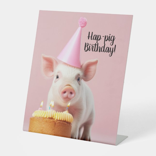 Signe De Table Anniversaire du cochon de lait ! (Recto)