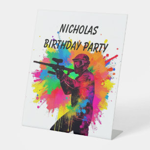 Signe De Table Anniversaire Personnalisé Nom Paintball