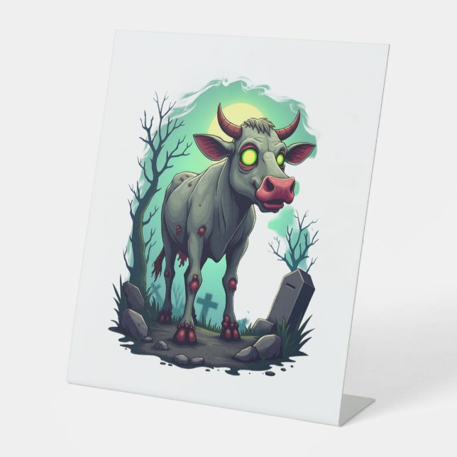 Signe De Table Apocalypse de vache zombie (Recto)