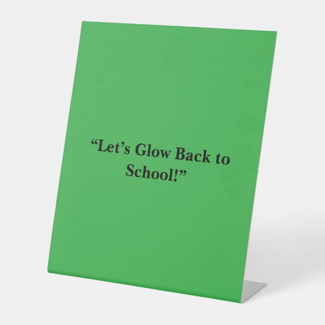 Signe De Table Appartement Neon Arrière - plan vert - Texture sco (Recto)