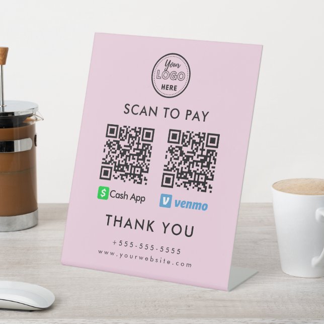 Signe De Table Application de trésorerie professionnelle Venmo QR (In SItu)