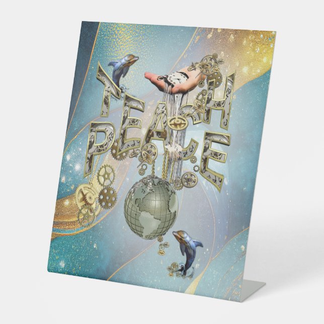 Signe De Table Apprendre les cadeaux de Noël de la paix (Recto)