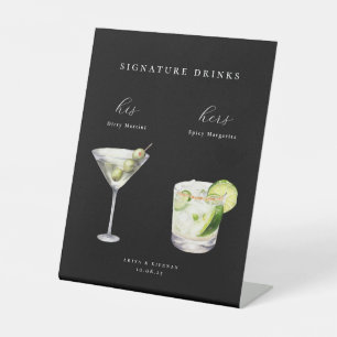 Signe De Table Aquarelle Cocktails Mariage Signature Boissons