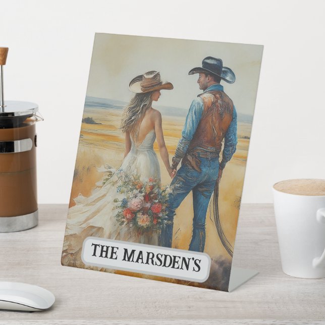 Signe De Table Aquarelle du Mariage de l'Ouest du pays (In SItu)