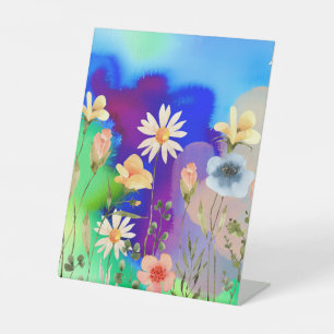 Signe De Table Aquarelle Fleur sauvage naturel