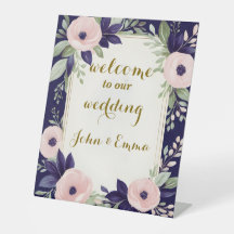 Aquarelle Floral mariage d'accueil
