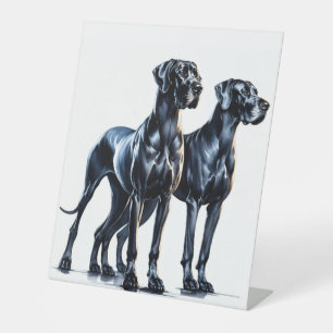 Signe De Table Aquarelle Great Danes