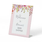 Aquarelle rose Baby shower floral